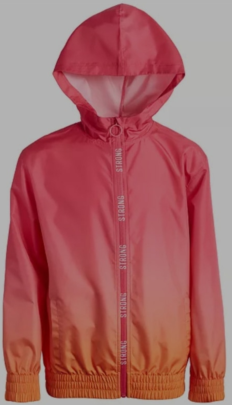 ID Ideology Big Girls Ombré-Print Hooded Jacket, Size M 216